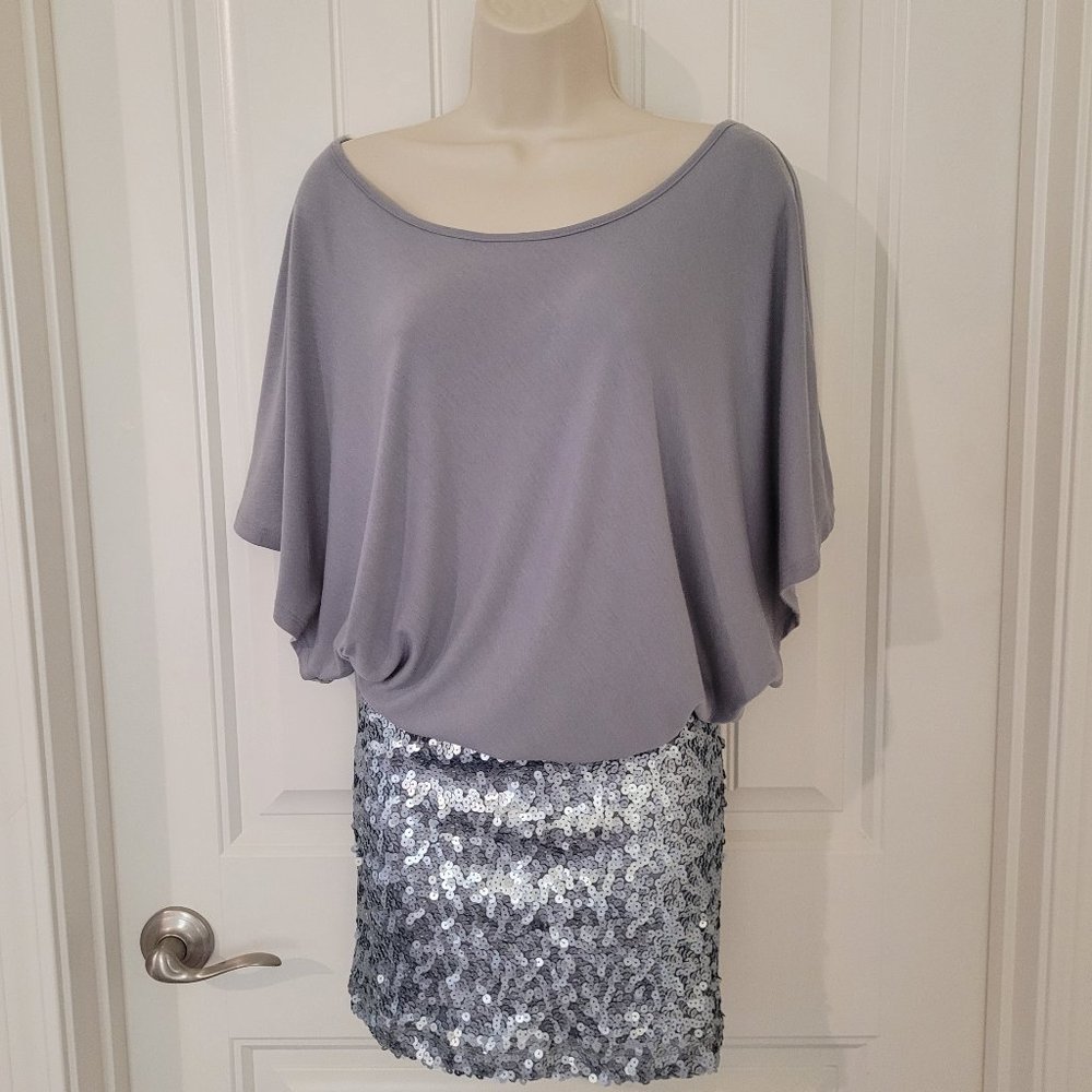Sequined skirted dress